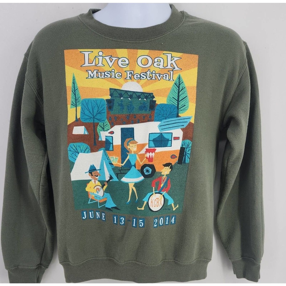 2014 Live Oak Music Festival San Luis Obispo Calif. Sweatshirt Men's Size Small